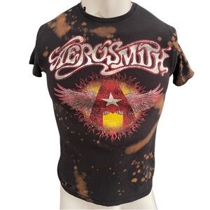 Aerosmith Bleached Concert Shirt : Adult Small : Steven Tyler